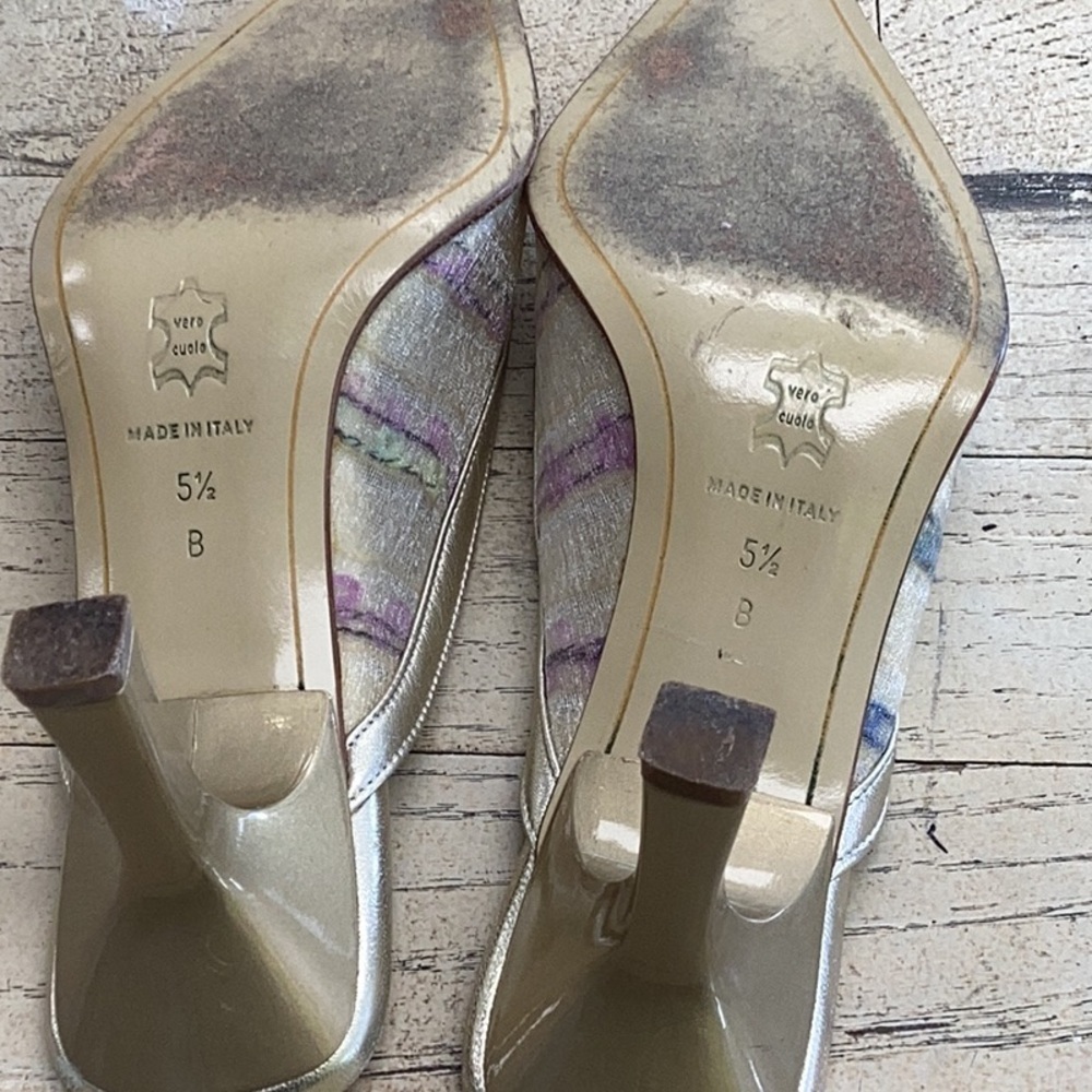 Versani Made in Italy Kitten Heel Mules – Size 5.5 B - Picture 5 of 9